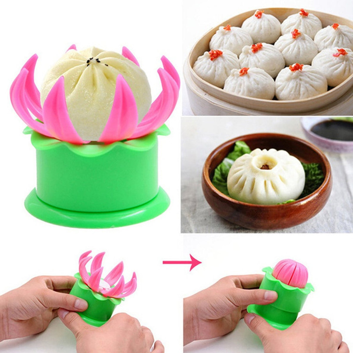 Steamed Stuffed Bun Making Mold | Easy DIY Bun Shaper | Food-Grade PP | Perfect Shape in Minutes