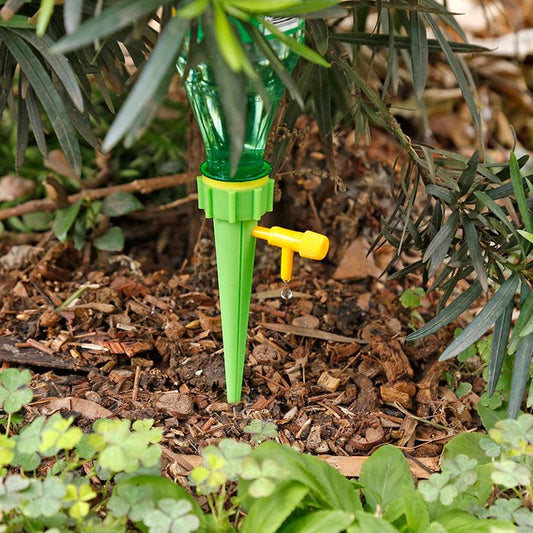 Plant Watering Spikes Self Watering Plant Dripper with Adjustable Slow Release Control Valve for Potted Plants Home Garden Balcony and Holiday Plant Care (10 Pcs)
