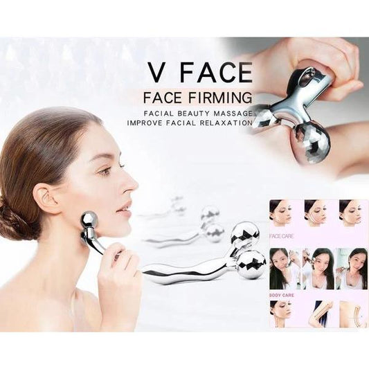 3D Y Shape Solar Microcurrent Face and Body Massager Roller for Skin Tightening, Face Lift and Full Body Massage (1 Pc)