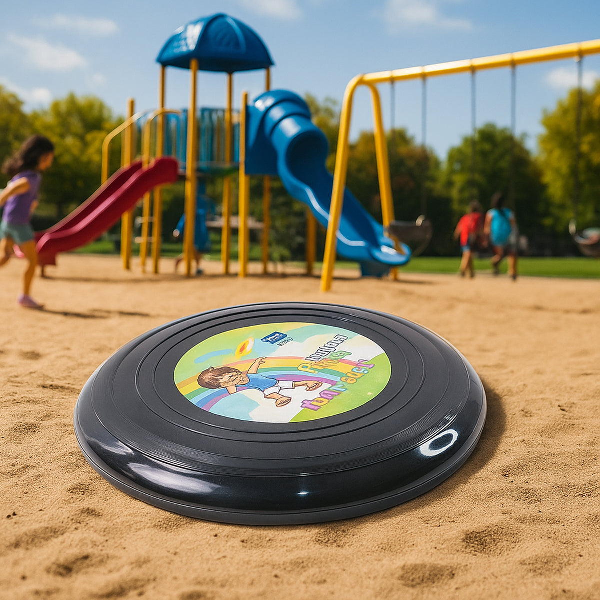Funwoods Small Outdoor Flying Disc Throw & Catch Game Toy (1 Pc) | Aerodynamic Plastic Frisbee for Kids, Family Play, Parks & Beach Fun