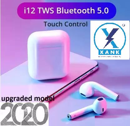 XANK TWS i12 Bluetooth Earphones  (White, True Wireless)