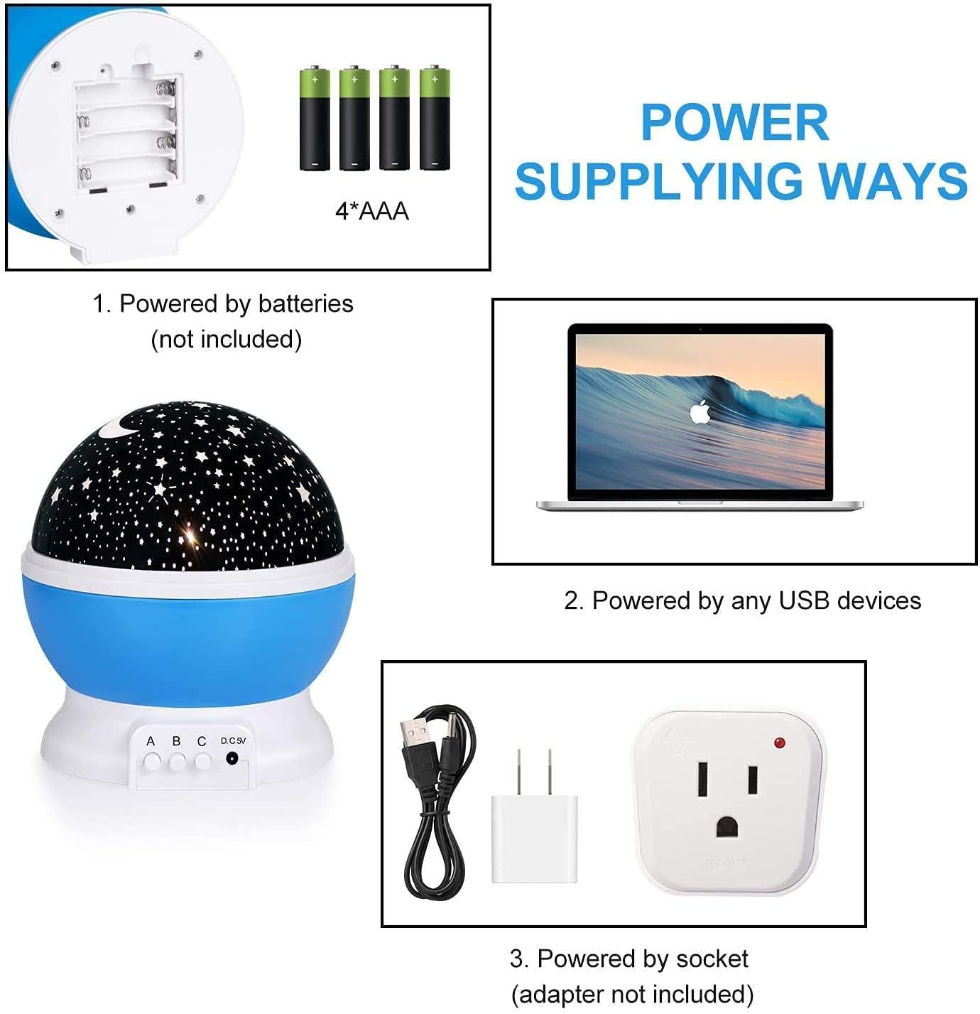 Star Master Rotating 360° Moon Night Light Lamp Projector