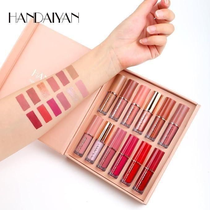 Velvet Matte Liquid Lipstick Set of 12 | Long-Lasting, Smudge-Proof & Waterproof Lipsticks | Multicolor Matte & Shiny Shades for Women | 20g