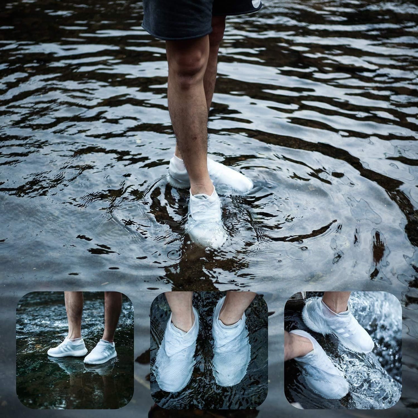 Silicon Reusable Anti-Skid Waterproof Boot Cover (Pack of 2 Pairs)