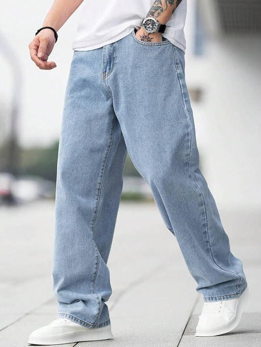 Men’s Loose Fit Mid Rise Jeans | Casual Denim for Everyday Comfort