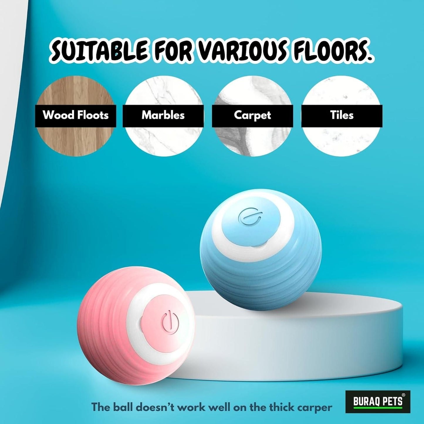 Pets Smart Gravity 360° Self Roller Ball Toy | Interactive Rolling Toy