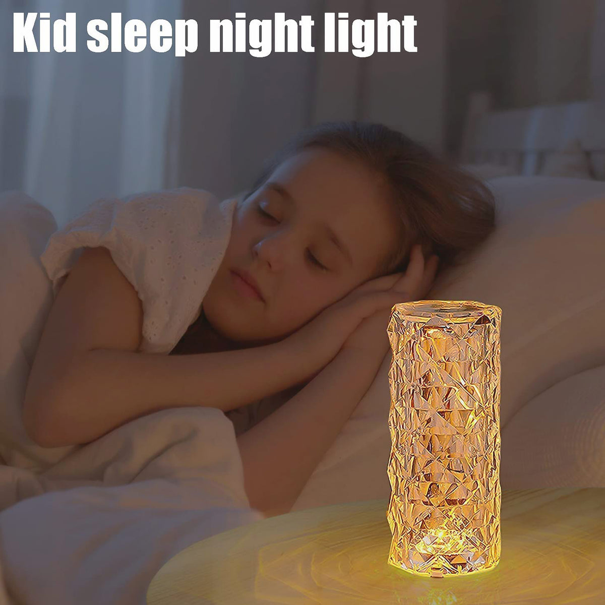 Diamond Table Lamp & Candles For Home Decoration | Battery Operated • Smokeless • Romantic Shimmer Effect (1 Pc)