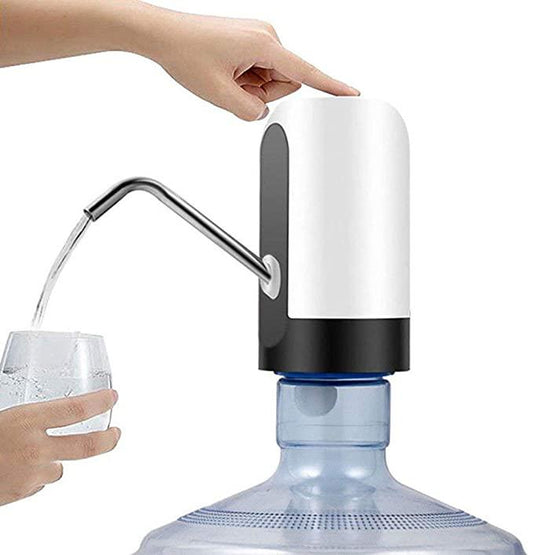 Automatic Wireless Water Bottle Can Dispenser Pump with Rechargeable Battery & USB Charging Cable | Portable Water Dispenser Pump for 20 Litre Bottle Can (Plastic)