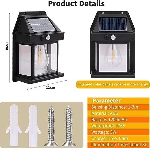 Solar Light Outdoor Wall Light – Energy-Saving and Waterproof LED (Pack of 1)
