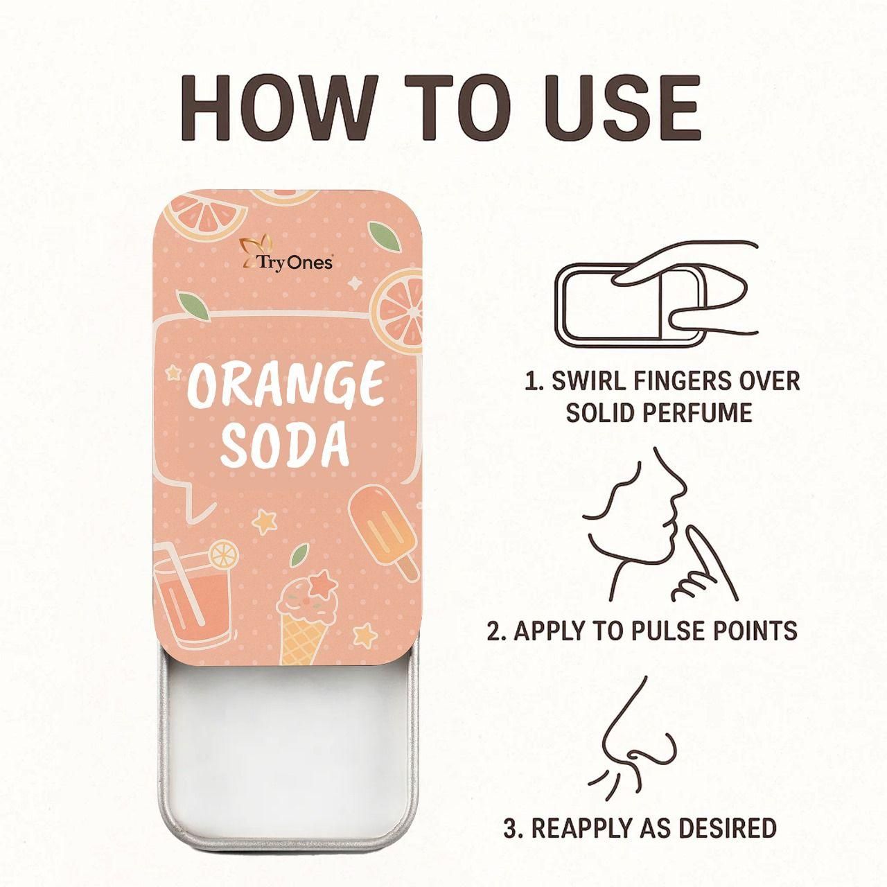 Orange Soda Solid Perfume 20gm (Pack of 2) | for Men & Women