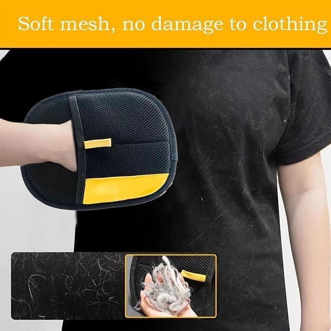 Pet Hair Removal Gloves  Double-Sided Grooming & Deshedding Pack of 2