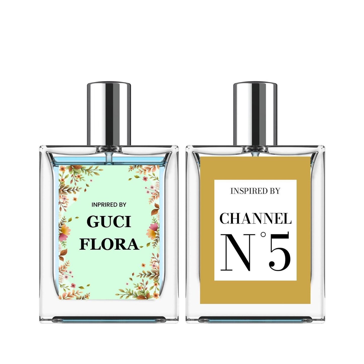 Inspired By Gucci Flora & Chanel N5 Eau De Parfum | Pack of 2 × 50ML