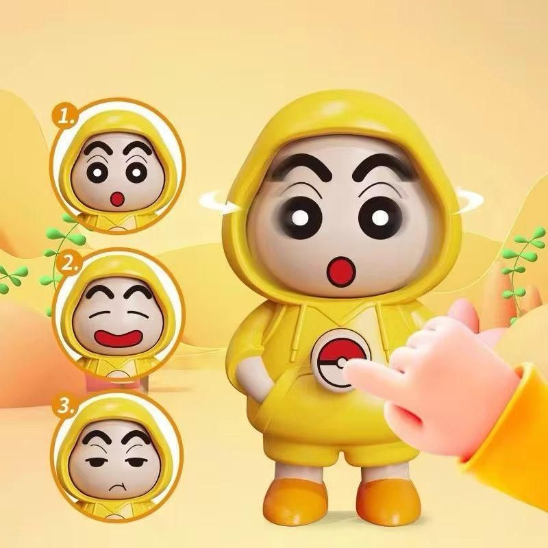Shinchan Face Changing Keychain | Funny Cartoon Anime Keyring | Cute Bag, Car, Desktop, and Gift Accessory (Pack of 1)