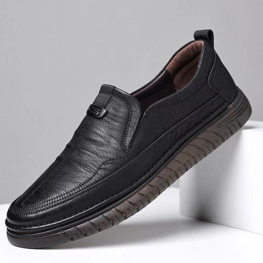 Men’s Casual Synthetic Loafers | Lightweight Black Slip-On Shoes with TPR Inner Sole | Stylish & Comfortable Daily Wear Footwear for Men