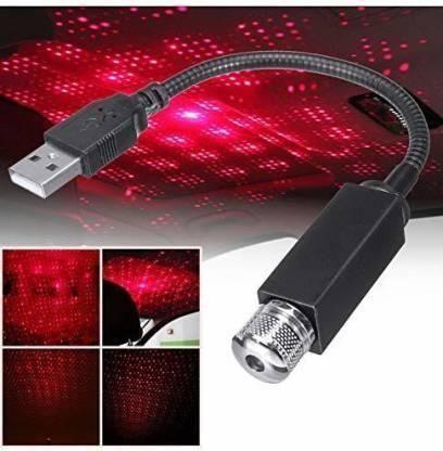 Star Lamp USB Car Star Ceiling Light (Red) | Romantic Sky Projection Night Lamp for Cars, Bedrooms & Parties | Fancy LED Starlight Projector