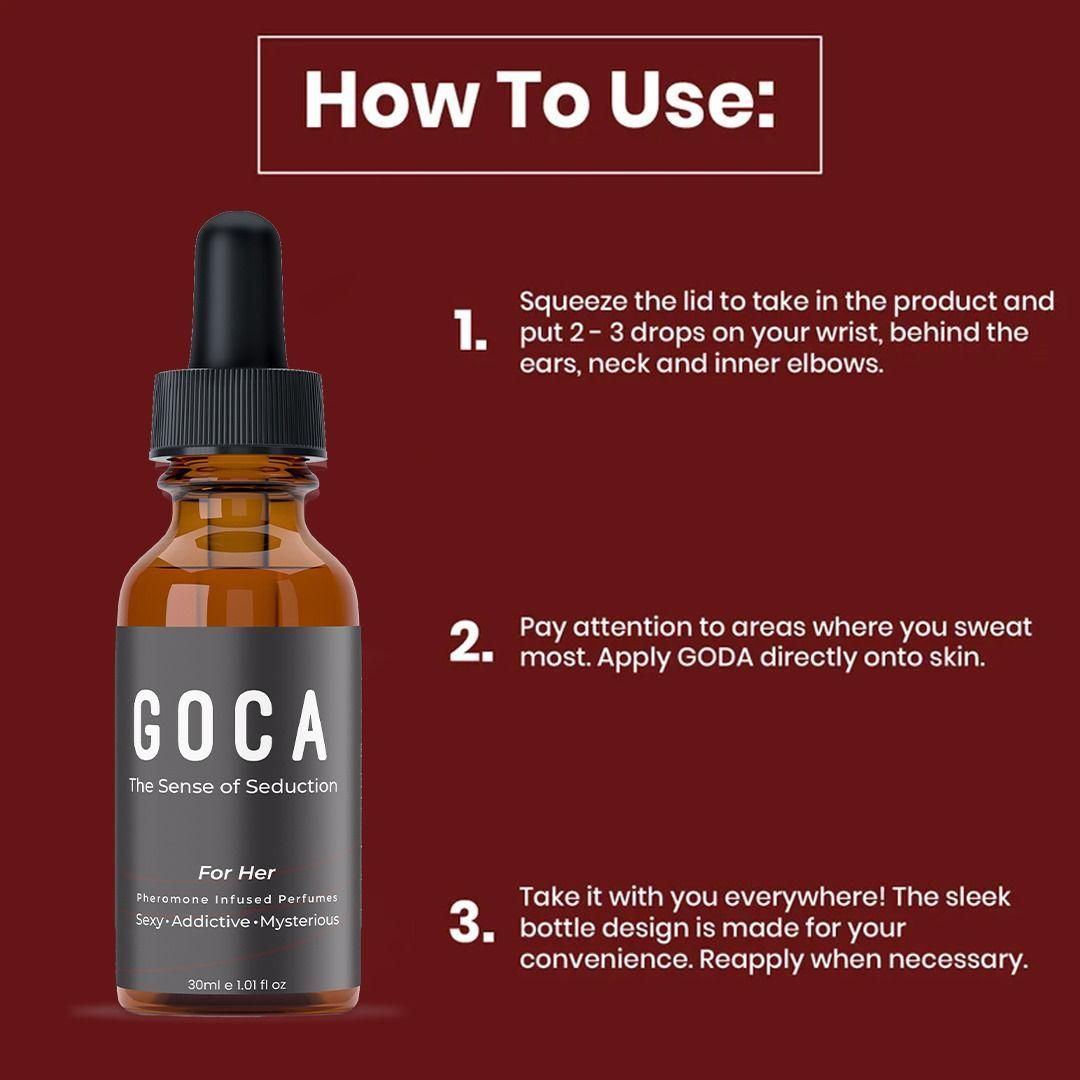 GOCA The Sense of Seduction For Her – Pheromone Infused Perfume | Natural & Long-Lasting (Pack of 2)