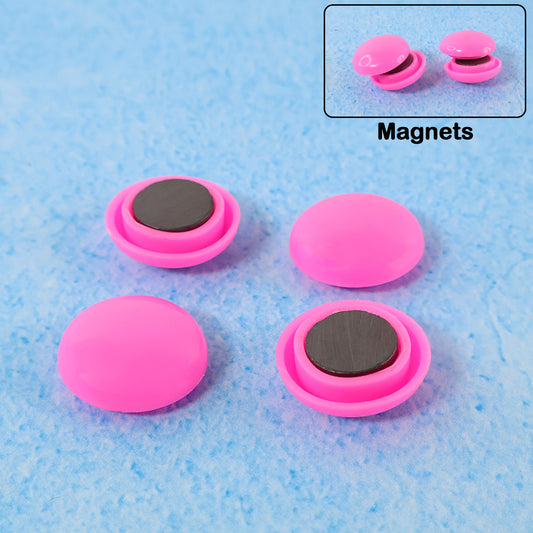Round Fridge Magnets - (4 Pc Set)