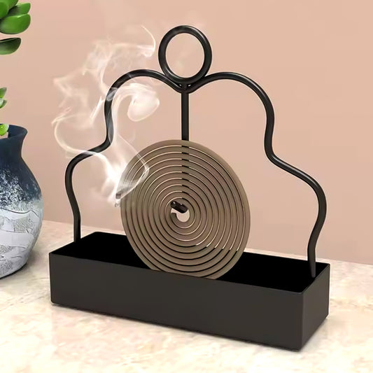 Mosquito Coil Holder Stand with Ash Catcher Tray, Hanging and Tabletop Coil Burner for Home, Bedroom, Balcony, Garden and Outdoor Use (1 Pc)