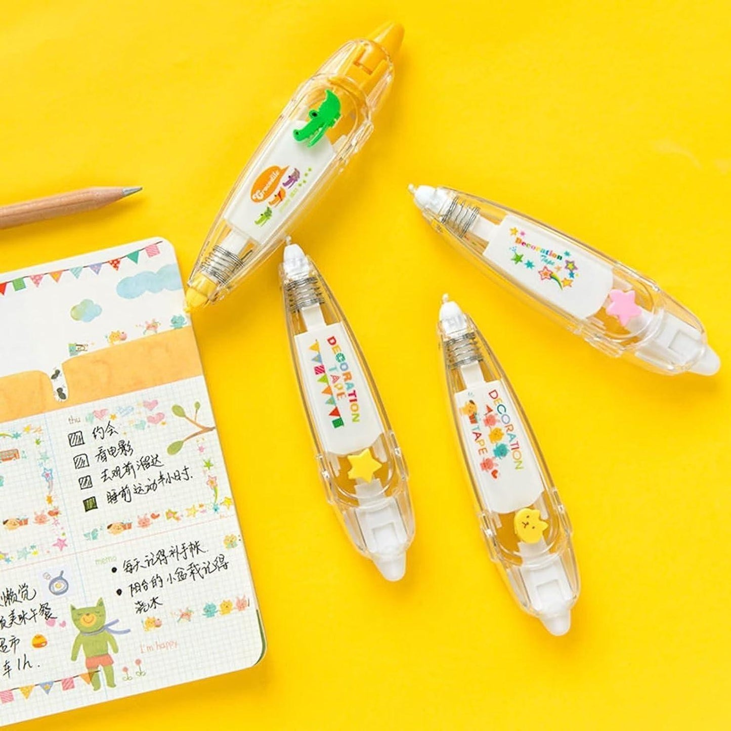 Decoration Tape Cute Novelty Sticker Pen Machine – Fun & Creative Stationery (Pack of 2)