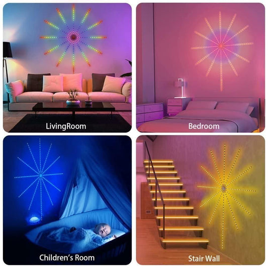 LED Fireworks Light – USB Powered Multicolor Decorative Lamp (Pack of 1)
