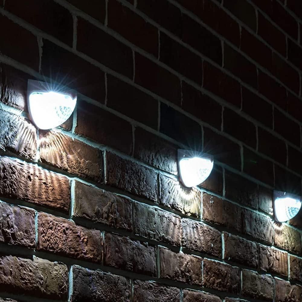 Solar Fence Lights – Pack of 4 | Modern Outdoor Wall & Path Lights (Solar Powered, Waterproof)
