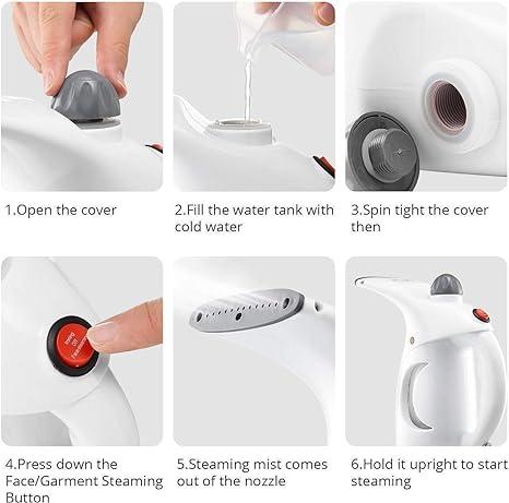 2-in-1 Handheld Garment & Facial Steamer | Portable Steam Iron