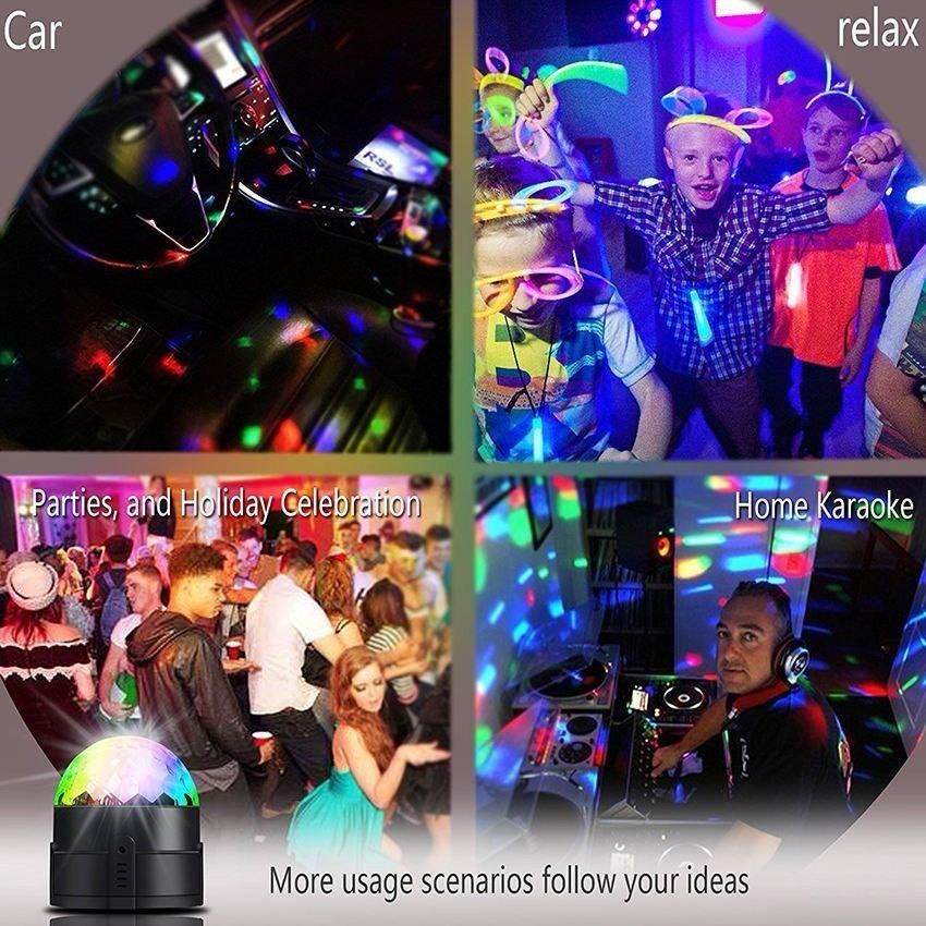 Party Disco Light with Remote Control | LED Rotating Disco Ball Stage Light for Party, DJ, Home & Events | Multicolor Strobe Lamp (Pack of 1)