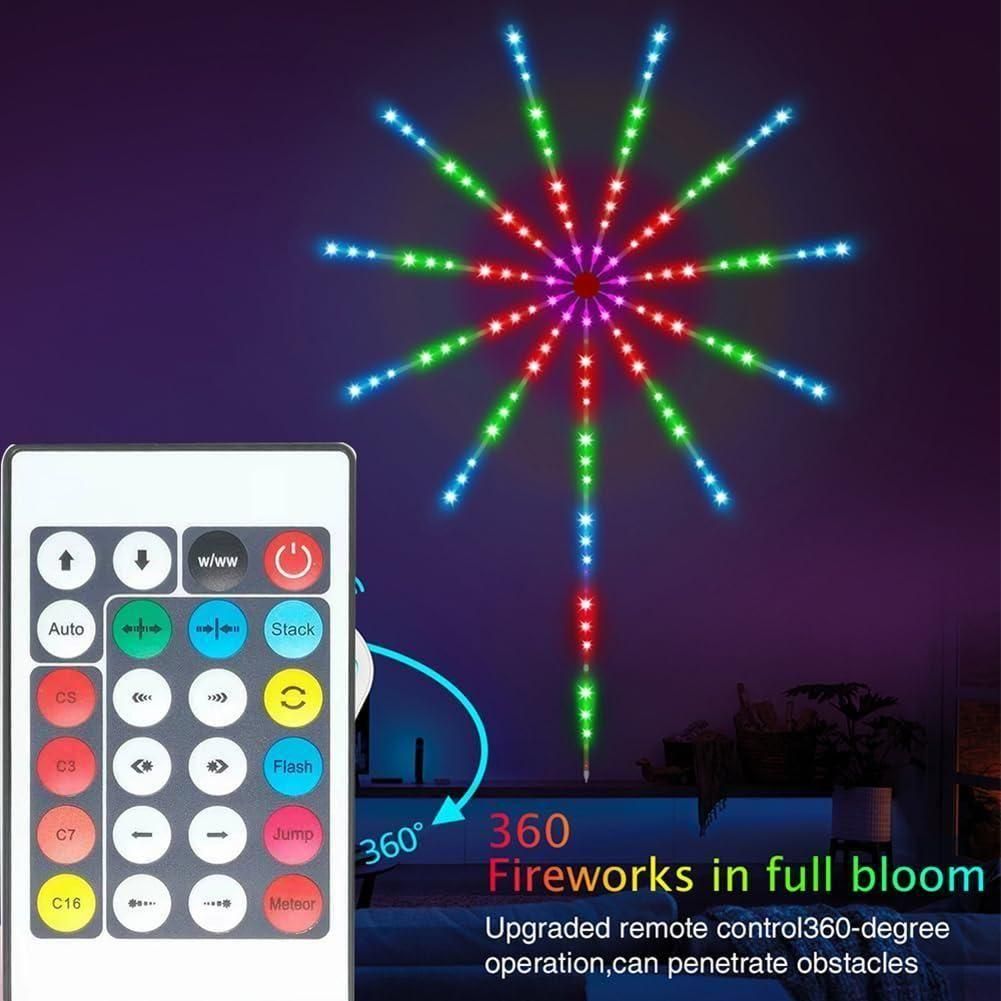LED Fireworks Light – USB Powered Multicolor Decorative Lamp (Pack of 1)