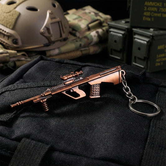 Metal Gun Shape Keychain – Premium Miniature Gun Design Key Ring for Men, Gamers & Collectors | Heavy-Duty Alloy Bag Charm & Stylish Daily Accessory (1 Pc)