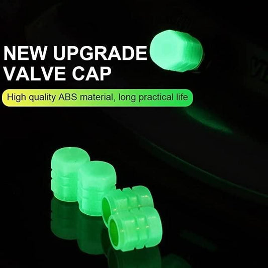 Valve Caps for Car & Bike Tires – Glow Radium Air Valve Caps (Pack of 8)