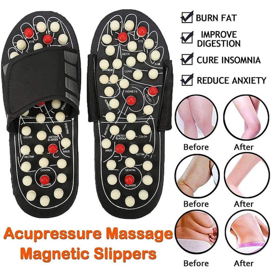 Acupressure & Magnetic Therapy Paduka Slippers for Men & Women | Full Body Blood Circulation, Pain Relief, Reflexology Foot Massager Sandals