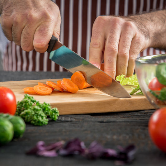 Natural Bamboo Wood Chopping Cutting Board for Kitchen Meat, Vegetables, Fruits, Cheese and Bread BPA Free (1 Pc)