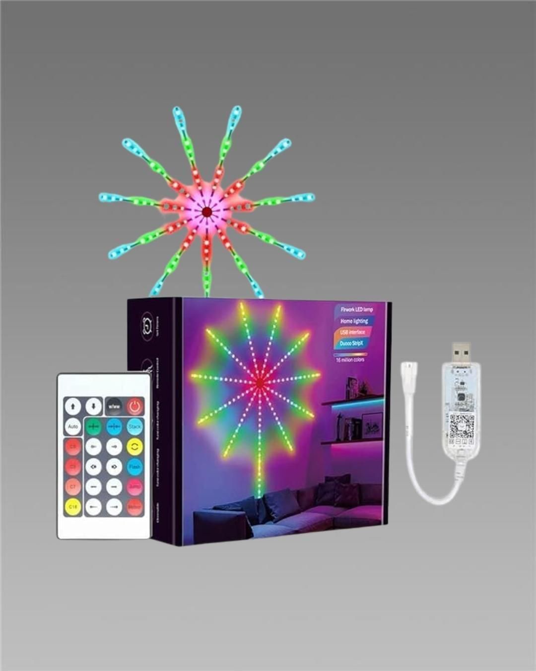 LED Fireworks Light – USB Powered Multicolor Decorative Lamp (Pack of 1)