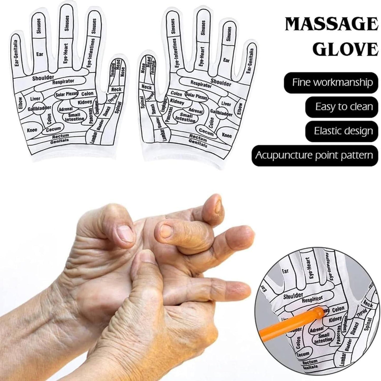 Acupressure Reflexology Hand Gloves for Women & Men | Cotton Therapy Gloves for Pain Relief, Physiotherapy & Full Body Relaxation | Pack of 1 Pair