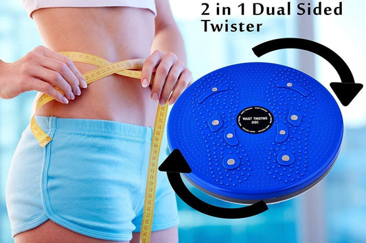 Waist Disk Acupressure Magnet Reflexology Slimming Belly 2-in-1 Belly Twister Now Exerciser (Blue) | Slimming, Reflexology & Fitness Balance Board | Pack of 1