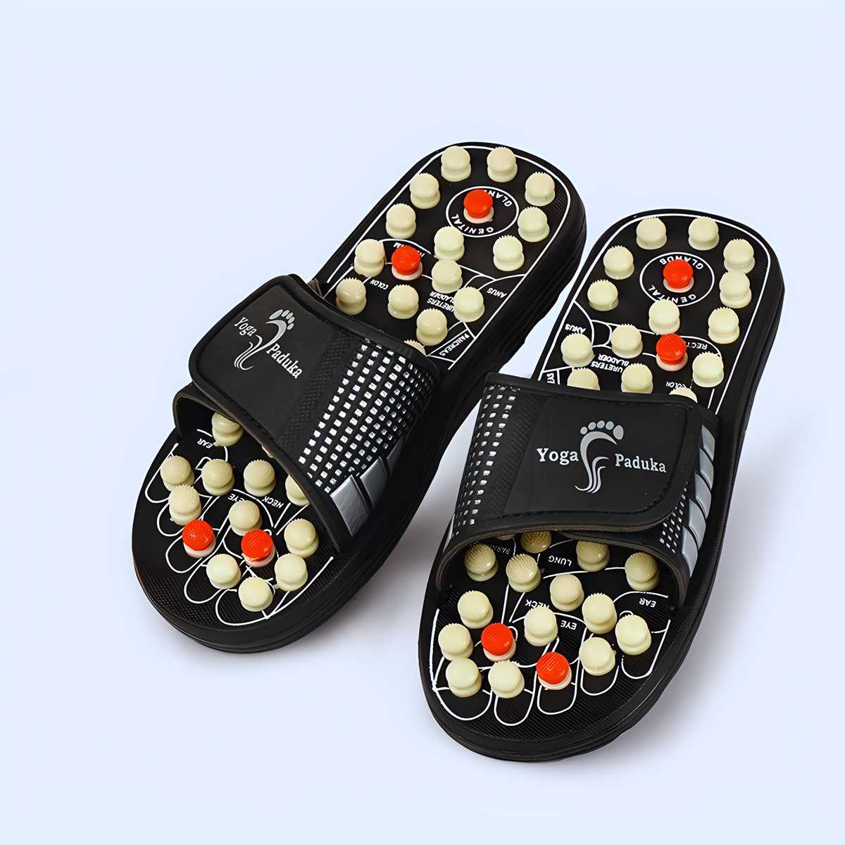 Acupressure & Magnetic Therapy Paduka Slippers for Men & Women | Full Body Blood Circulation, Pain Relief, Reflexology Foot Massager Sandals