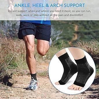 BD Swelling Arch Heel Socks | Toeless Breathable, for Men & Women
