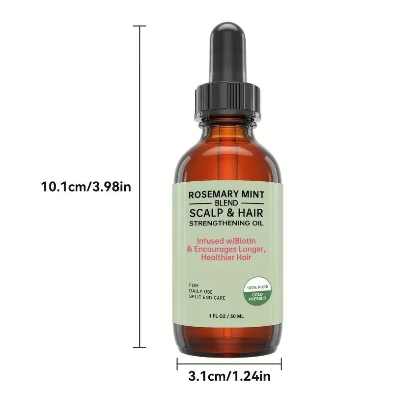 Rosemary Mint Scalp & Hair Strengthening Oil with Biotin & Essential Oils | Pack of 2