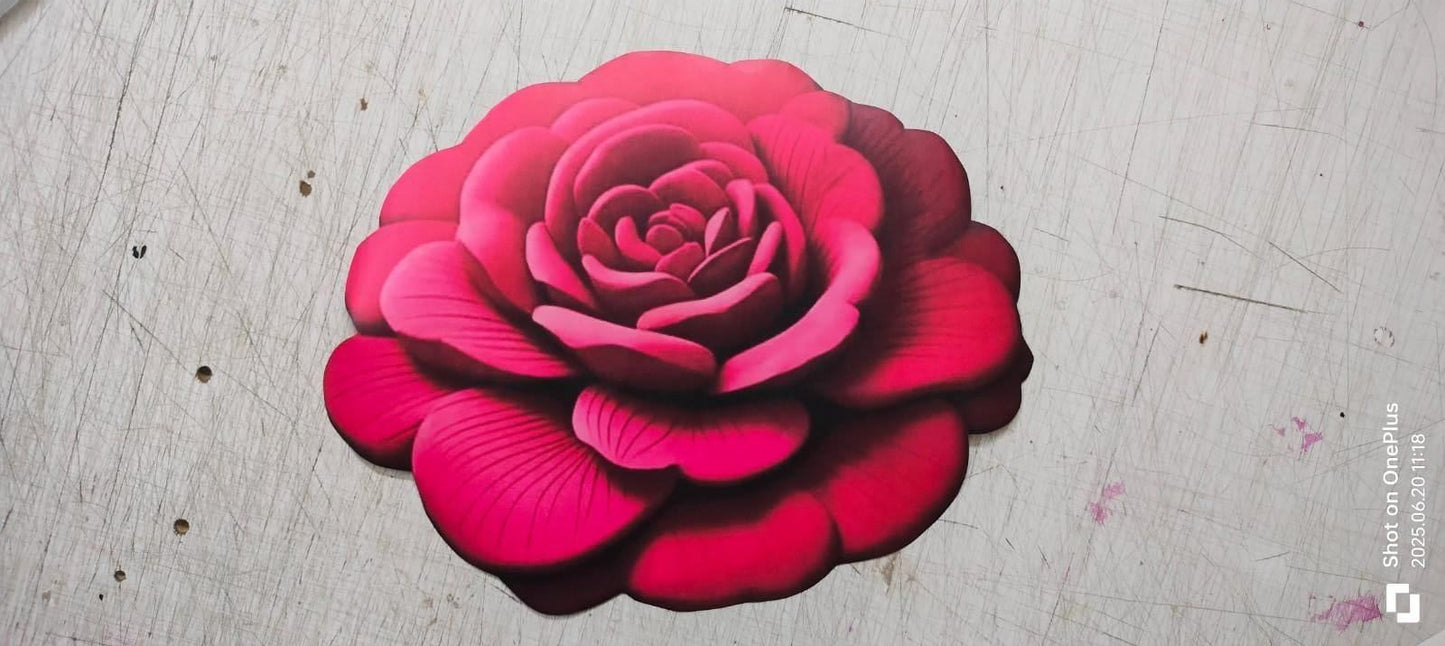 Floral Plush & Diatomaceous Earth Floor Mat – 3D Flower Design, Pack of 2