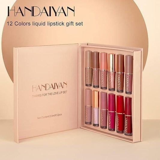 Velvet Matte Liquid Lipstick Set of 12 | Long-Lasting, Smudge-Proof & Waterproof Lipsticks | Multicolor Matte & Shiny Shades for Women | 20g