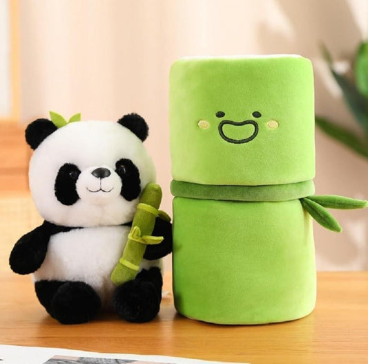 Cute Panda Plush with Bamboo – Adorable, Soft & Huggable!