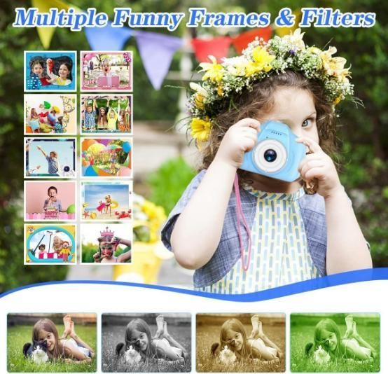 Digital Video Camera for Kids 3MP 1080P | Mini Kids Camcorder with Image Stabilization, Fun Toy Camera with 2MP Photo Resolution | Educational Gift for Children
