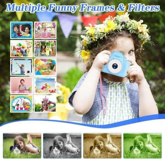 Digital Video Camera for Kids 3MP 1080P | Mini Kids Camcorder with Image Stabilization, Fun Toy Camera with 2MP Photo Resolution | Educational Gift for Children