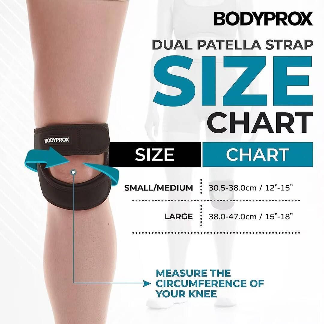 Knee Pain Relief Adjustable Neoprene Knee Strap, Patella Support Pack of 2