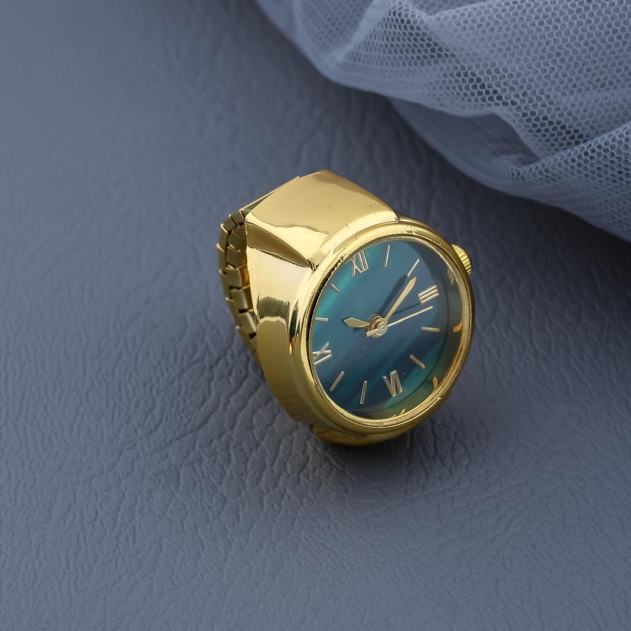 Analog Unisex Ring Watch | Adjustable Finger Watch with Zinc Alloy Strap | Stylish Mini Dial Timepiece for Men & Women (Pack of 1)