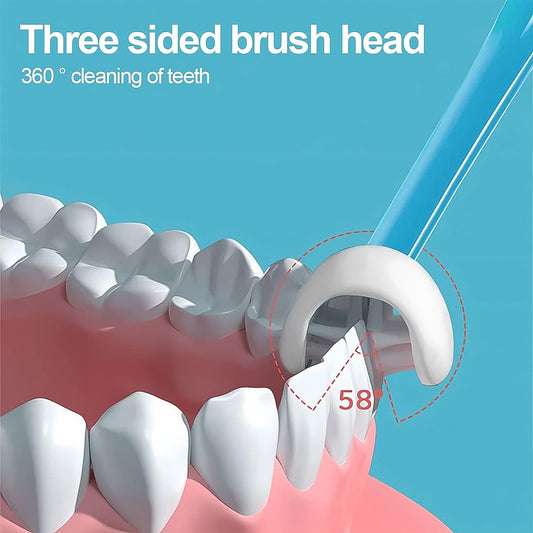 2-in-1 Baby Tongue Cleaner & Oral Massager Stick – Soft Silicone Brush Head (1 Pc)with Gentle Scraper for Safe Daily Oral Hygiene