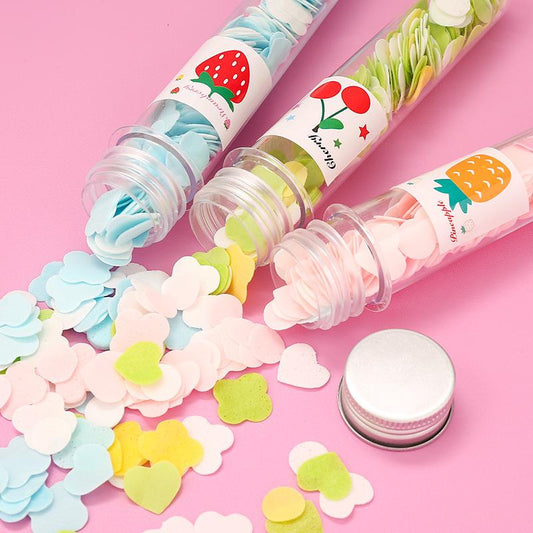Portable Hand Washing Bath Flower Shape Paper Soap Strips in Test Tube Bottle – Scented Travel Soap Sheets for Hand Cleaning, Bath and Outdoor Hygiene (1 Pc)
