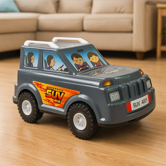 Funwoods Kids Power SUV Car Toy (1 Pc) Friction Powered 4x4 Vehicle with Realistic Design & Smooth Rolling Wheels