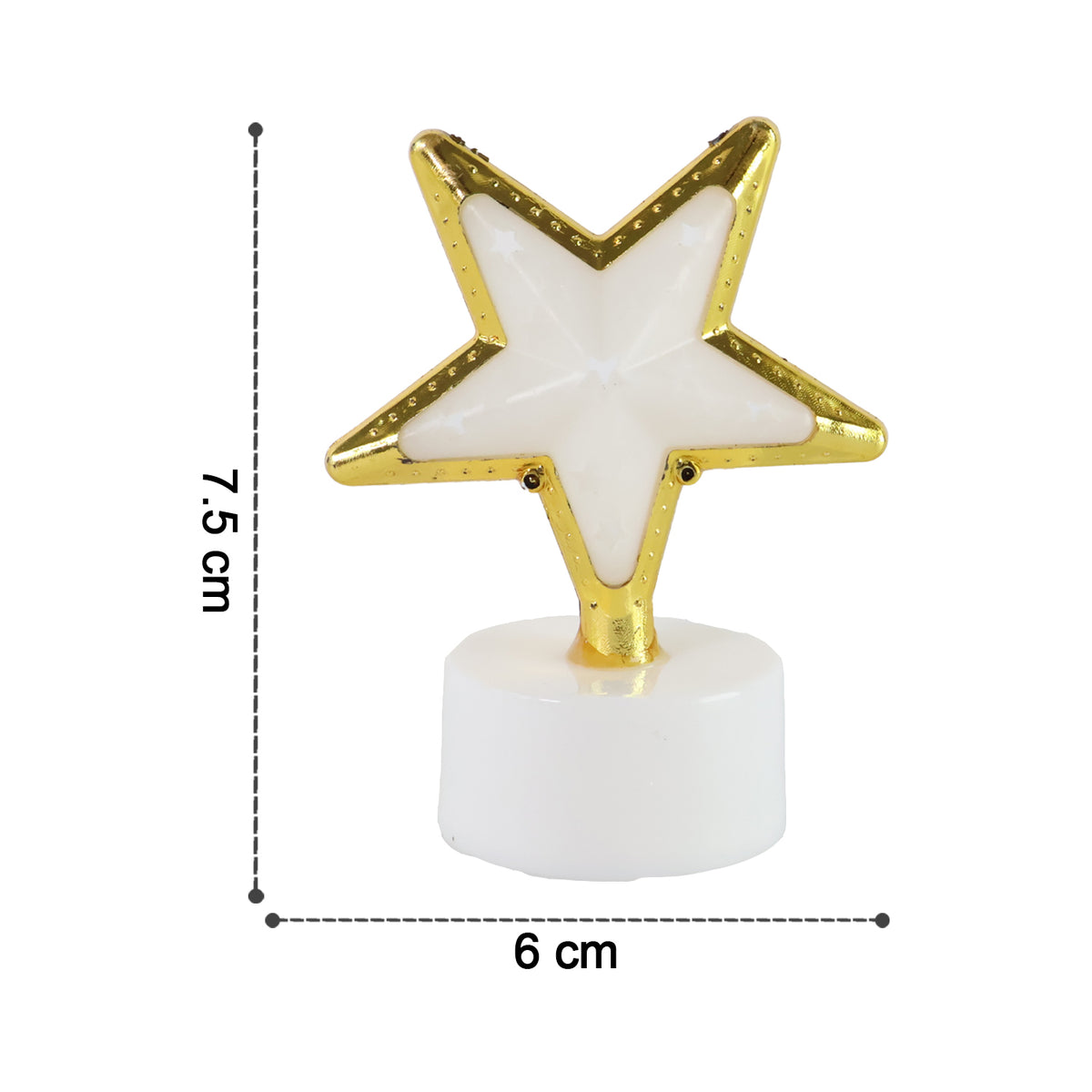 Decorative Star Shaped Flameless Led Candles (4 Pc) Flickering Warm Glow for Home Décor, Festivals, Weddings & Special Events