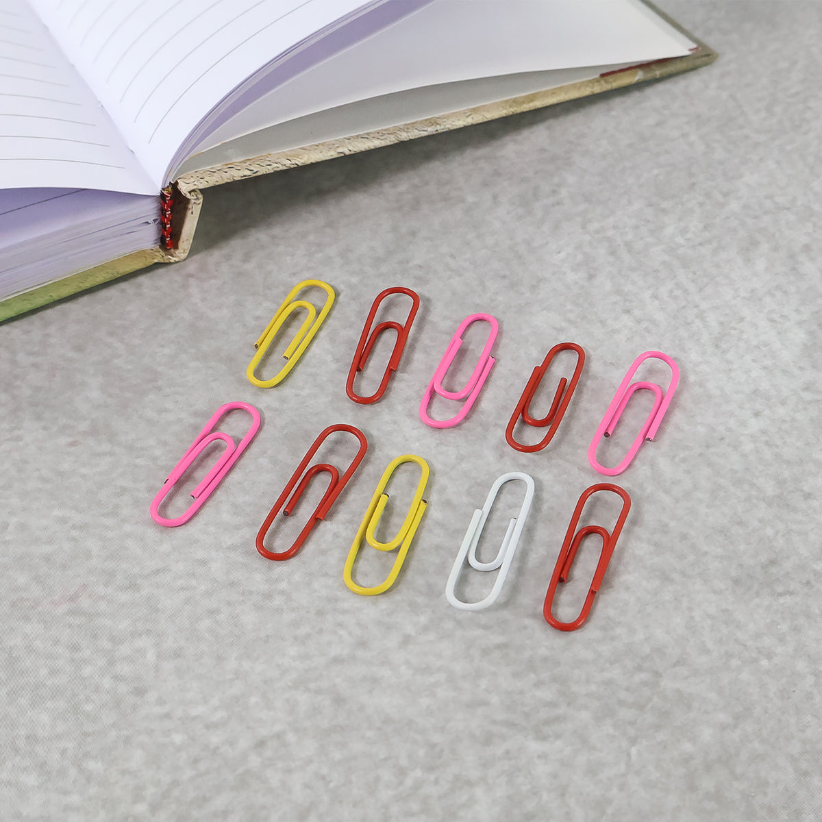Vinyl-coated Paper Clips - (10 Pc Set) Rust-Resistant Steel • Smooth Grip • Standard 28 mm